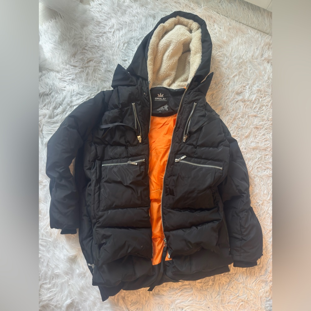 Orolay Black and Orange Jacket